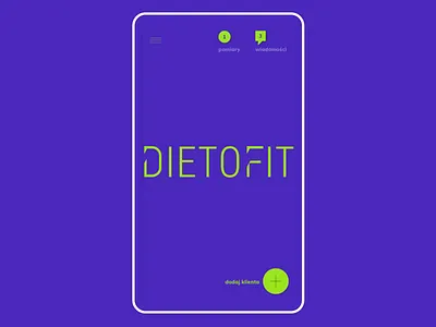 Dietofit | interaction app app animation app branding application graphic design interaction animation podpunkt poland ux vector warsaw