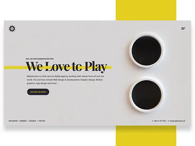 We Love To Play 3d animation design hero layout loop plane visual webshocker website