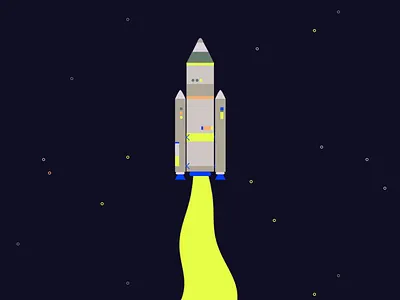 Blend 3015 2d art after effects animation blend explainer gif inspiration loop rocket school of motion space stars