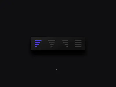 Text Align — Transition animation animation app application black blue colors dark mode dark theme design desktop app desktop application desktop design flat gradient icon ios minimal mobile ui ux