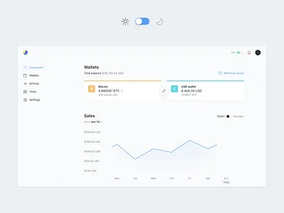 Opennode - Light and Dark UI Platform bank clean currencies dark dark app design interface money platform ui ux webapp white