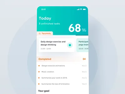 Task management animation app interface task ui ux