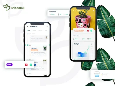 Calendar section | Plantfull app app animation calendar clean date flowers minimal plants simple ui ux