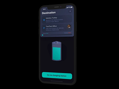 Navigation Concept animation app concept design gif ios iphone minimal mobile tomtom ui ui ux