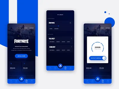 PlayStation Store Mobile - Concept Design animation app application clean dark dashboard design fortnite gaming minimal mobile movade playstation ps store store ui ui design ux ux animation ux design