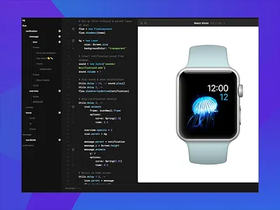 drops. - Apple Watch Notification Concept animation app applewatch fintech framer framer js framer studio notification prototype watch