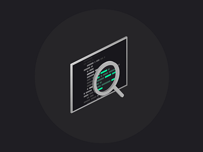 Codus “Debugging” magnifying glass illustration 3d 3d animation animation clean code css dark design gradient html html 5 illustration javascript landing landing page magnifier magnifying magnifying glass minimal motion