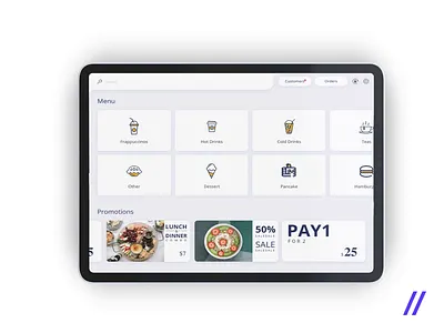 Point of Sale Tablet App app cashier coffee design discount figma food drink kiosk point of sale pos pos app shop tablet ui ux