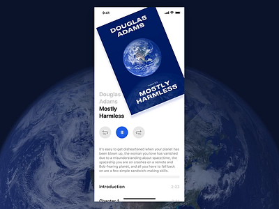Audiobook scroll experiment app flat ios iphone mobile sketch ui ux