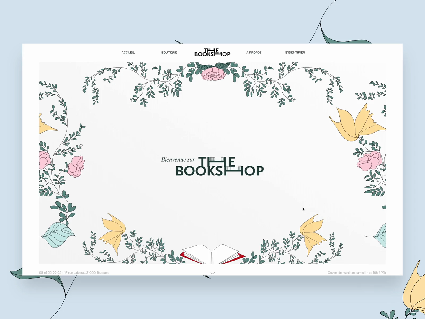 Example of The Book Shop website
