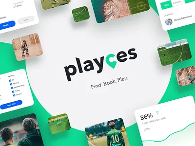 find. book. play. admin panel animation app booking app branding calendar icon illustration logo mobile photo album sport twist typography ui ux ux design vector web website