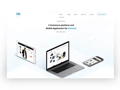Muze Innovation Web Design brand clean company design desktop ecommerc job muze sketch ui ux web website