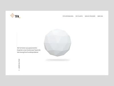 TFN Website Concept ◽ 3d animation interactive motion motion design threejs ui ux web design webgl