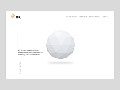 TFN Website Concept ◽ 3d animation interactive motion motion design threejs ui ux web design webgl