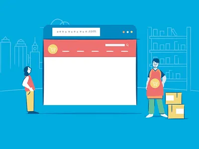 WordPress - eCommerce animation characters explainer video illustration website