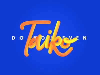 Do You Even Taiko? 3d after affects animation c4d cloth dynamic handletter icon illustration letter animation logo minimal mograph physical render taikonauten typography unique web webgl