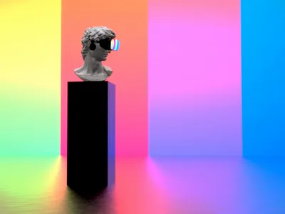 Gradient Flow 🎨 3d 3d animation abstract animation c4d cinema4d emitter gradient keyshot motiondesign
