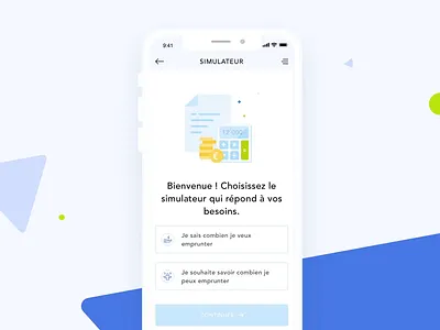 Online bank credit simulator animation design animation bank app calculate credit interaction design loan online bank process progress ruler timeline