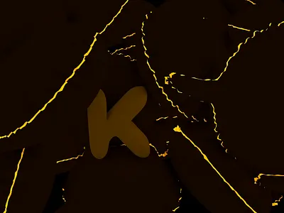 K - 36 Days of Type 36daysoftype animation app ballon blow up cinema4d design kakaotalk logo message app motion graphic noisy speech bubble typography