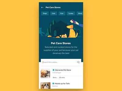 Swiggy Stores - Pet Care after effects animation brush design dog gif illustration motion pet prototype swiggy ui ux