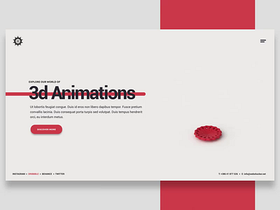 3d Animations 3d animation cover design hero landing portfolio render ui ux webshocker website