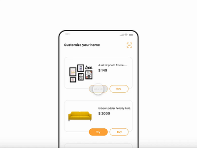 AR Furnish App 2019 androidapp ar augmented reality designtrends dribbble ecommerce app inspiration ios micro animation micro interaction uiuxdesign