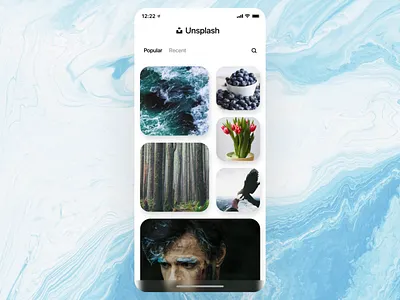 Unsplash aftereffects animation black blue concept design girls interaction iphonex marble mobile motion photo photoapp transform transition ui unsplash white