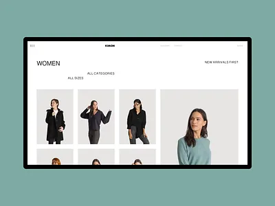 Experiments. Kimon Online Store #07 animation clean concept design desktop gif grid interaction minimal minimalism motion online store photo store typography ui uiux ux web