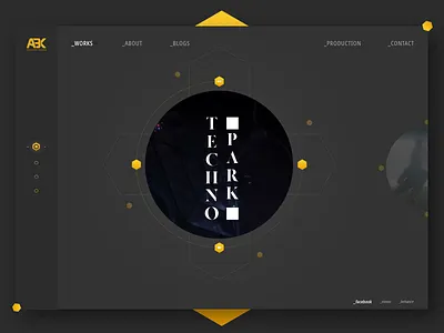 Portfolio Showcase UI animation clean design flat interaction landing page minimal portfolio portfolio design techno ui ui animation web web design