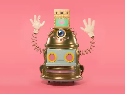 Hygloo - Real Life Robot Design! animation avatar boombox bot character design cyclops dalek disco funk happy face hip hop irl keepin it real kindness physical product r2d2 real real life robot roboto