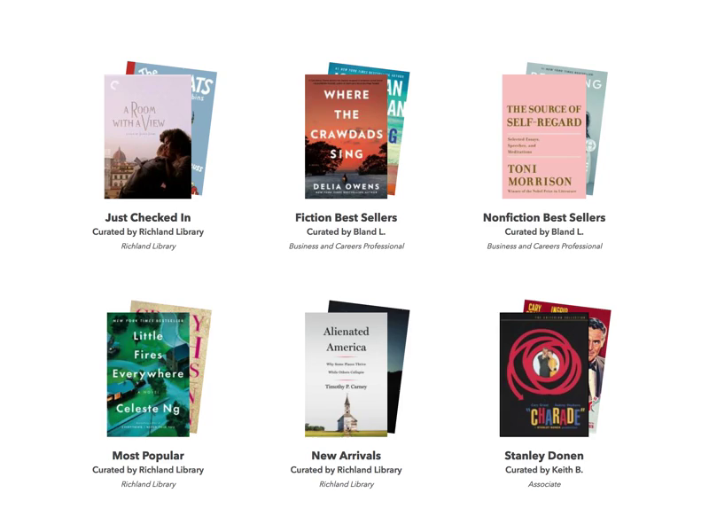 Example of Richland Library Booklists