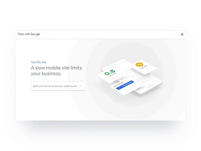 Google - Test My Site - Live Now! analytics c4d cinema 4d data design experience google interaction interface interface animation material mobile onboarding speed ui user journey ux