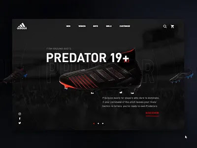 Adidas Football Boots adidas carousel concept design football homepage layout slider soccer ui web website