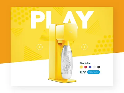 Sodastream - Play product page animaiton animation design flat flat design minimal ui user interface website
