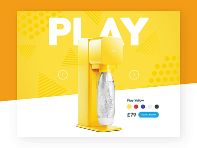 Sodastream - Play product page animaiton animation design flat flat design minimal ui user interface website
