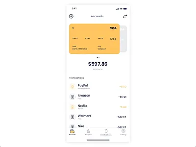 BT Pay - Accounts Animation adobe xd animation app banking design finance mobile motion ui ux