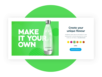 Sodastream - Flavour panel transition animation clean color design flat flat design minimal ui user interface user interface animation user interface design vector web website