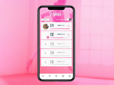Fit Body App anna victoria few fitbody fitness fitness app gym ios pink sculpt shred tone user inteface weights workout