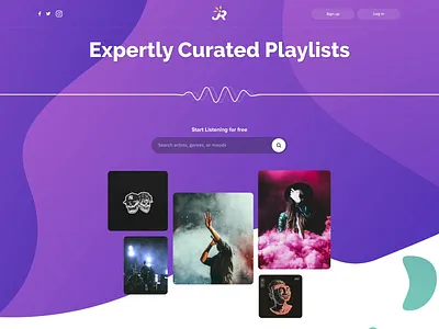 Jradio Homepage Animation animation jradio ui ux ui web design