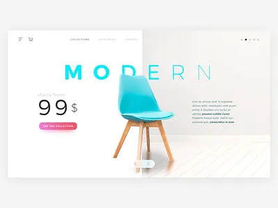 Furniture animation design interface motion design ui ux web webdesign website