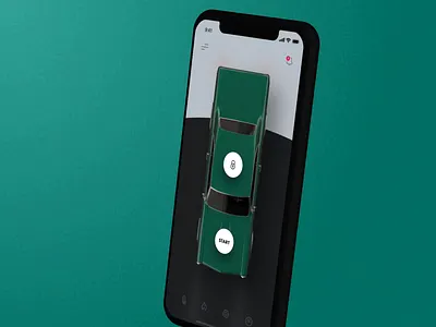 Car app experiment 3d animation app car motion ui ux