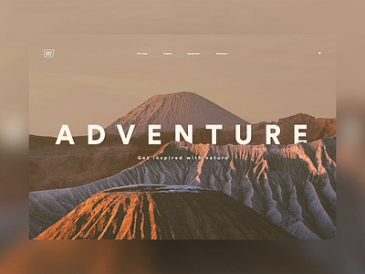 Adventure LP adobe animation excercise explore landing page lp typography ui ui ux design web xd