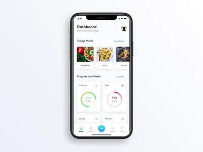 Meal Planner App Interactions animation fitness interaction meals motion recipes ui ux