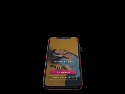 Music player app interaction prototype 01 animation intrection ios mobile motion music music app prototype uiux xd
