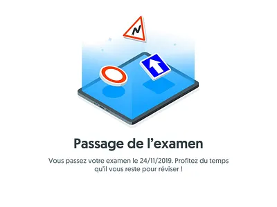 Driving Theory test 2d illustration ipad isometric light motion signs ui