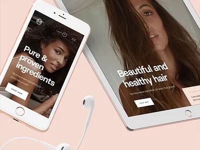 Bloom Hair eCommerce Website animation case study ecommerce elegant fashion healthy homepage landing minimal web webdesign website