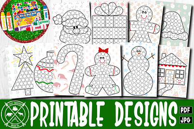 Christmas Dot Art Printables christmas dot art printable designer printables