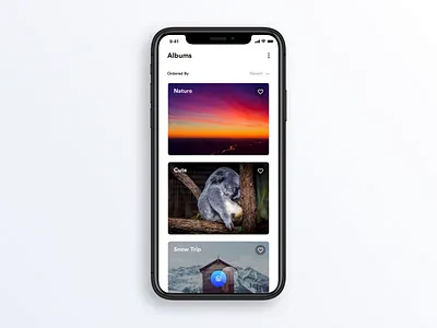 Image Gallery Concept animation app cards clean concept cute gallery image interaction iphone mobile motion protopie ui ux
