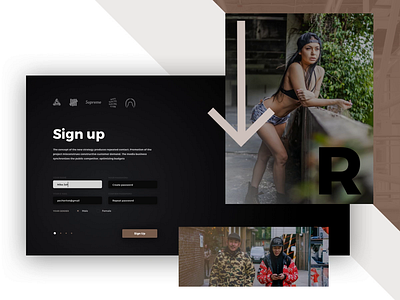 Sign Up - DailyUI #001 animation app dailyui dailyui 001 design palace principle sketch supreme ui ux