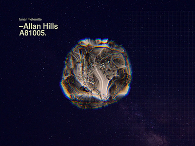 –Allan Hills A81005. branding cinema4d design glitch gradient identity logo logomark minimal octane packaging space spaceart type typography